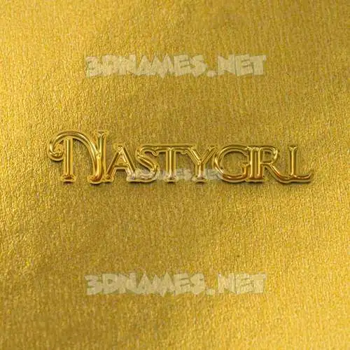 nastygirl in All Gold style - 3D name wallpaper nastygirl in All Gold style - 3D name wallpaper