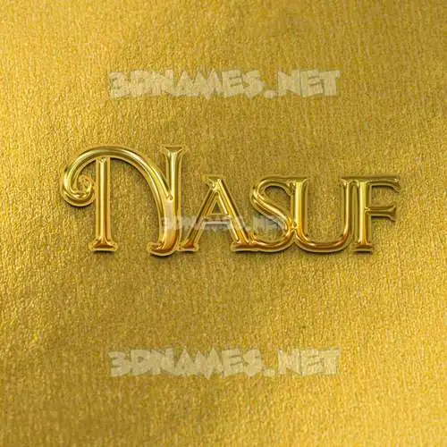 nasuf in All Gold style - 3D name wallpaper nasuf in All Gold style - 3D name wallpaper