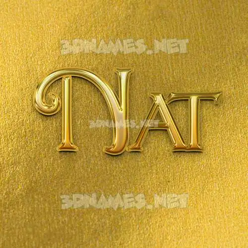 nat in All Gold style - 3D name wallpaper nat in All Gold style - 3D name wallpaper