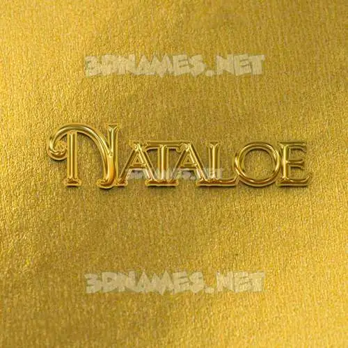 nataloe in All Gold style - 3D name wallpaper