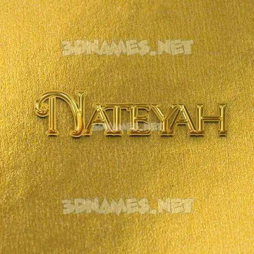 nateyah in All Gold style - 3D name wallpaper