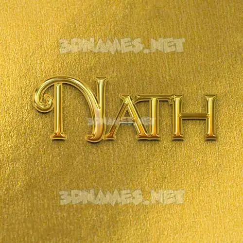 nath in All Gold style - 3D name wallpaper nath in All Gold style - 3D name wallpaper