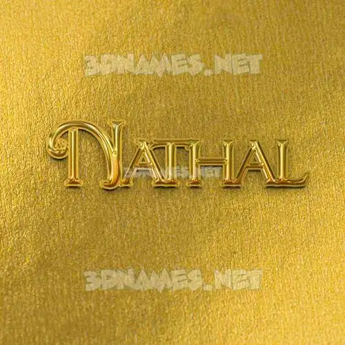 nathal in All Gold style - 3D name wallpaper nathal in All Gold style - 3D name wallpaper