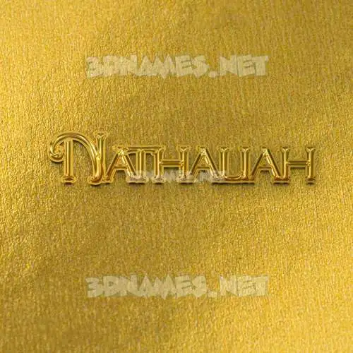 nathaliah in All Gold style - 3D name wallpaper