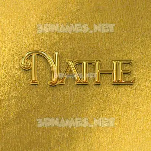 nathe in All Gold style - 3D name wallpaper nathe in All Gold style - 3D name wallpaper
