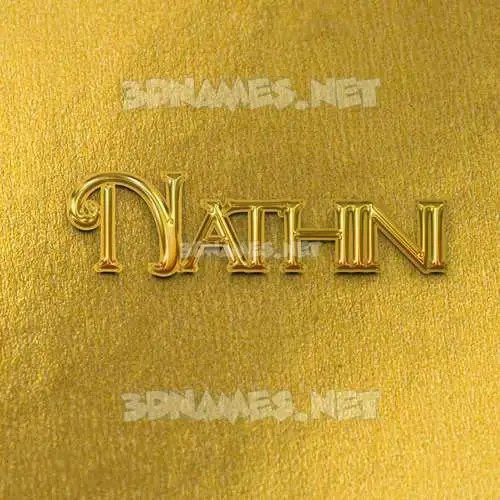 nathini in All Gold style - 3D name wallpaper