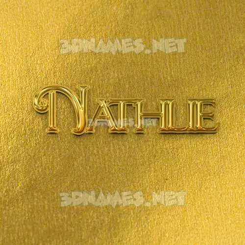 nathlie in All Gold style - 3D name wallpaper nathlie in All Gold style - 3D name wallpaper