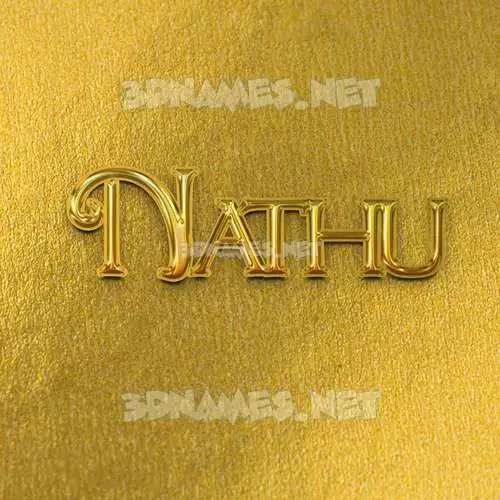 nathu in All Gold style - 3D name wallpaper nathu in All Gold style - 3D name wallpaper