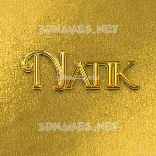 natik in All Gold style - 3D name wallpaper natik in All Gold style - 3D name wallpaper