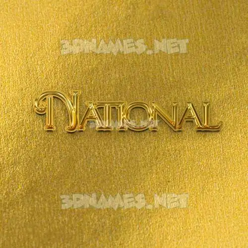national in All Gold style - 3D name wallpaper national in All Gold style - 3D name wallpaper
