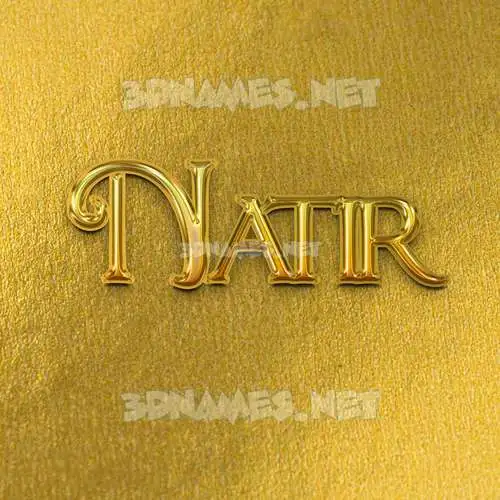 natir in All Gold style - 3D name wallpaper natir in All Gold style - 3D name wallpaper