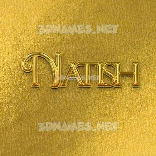 natish in All Gold style - 3D name wallpaper natish in All Gold style - 3D name wallpaper