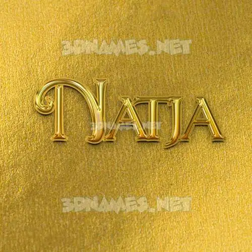 natja in All Gold style - 3D name wallpaper natja in All Gold style - 3D name wallpaper