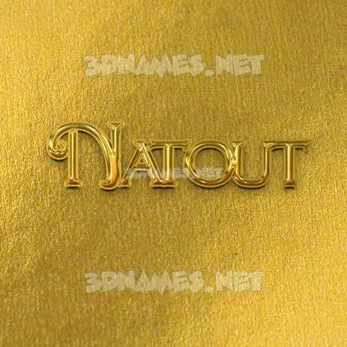 natout in All Gold style - 3D name wallpaper natout in All Gold style - 3D name wallpaper
