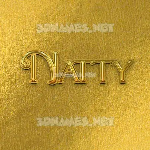 natty in All Gold style - 3D name wallpaper natty in All Gold style - 3D name wallpaper