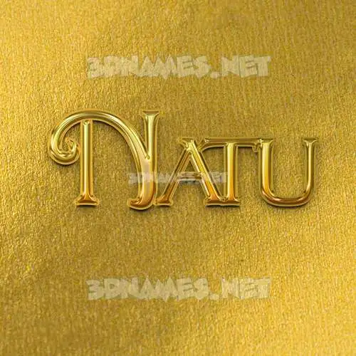 natu in All Gold style - 3D name wallpaper natu in All Gold style - 3D name wallpaper
