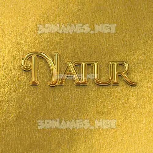 natur in All Gold style - 3D name wallpaper natur in All Gold style - 3D name wallpaper
