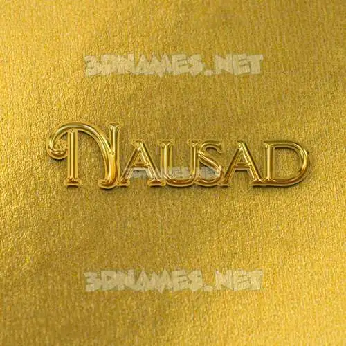 nausad in All Gold style - 3D name wallpaper nausad in All Gold style - 3D name wallpaper