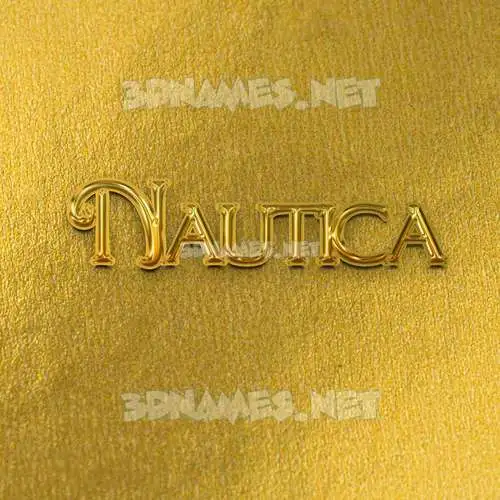 nautica in All Gold style - 3D name wallpaper nautica in All Gold style - 3D name wallpaper