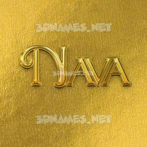 nava in All Gold style - 3D name wallpaper