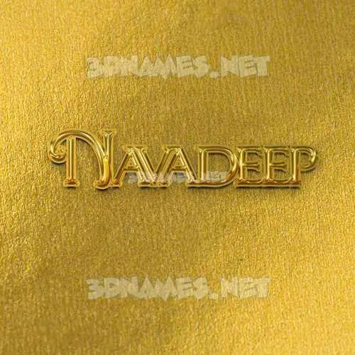 navadeep in All Gold style - 3D name wallpaper