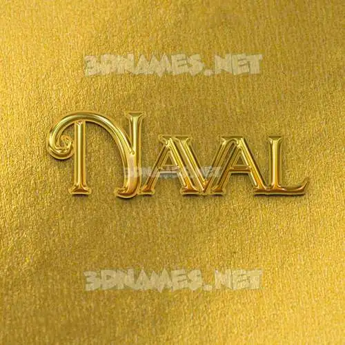 naval in All Gold style - 3D name wallpaper naval in All Gold style - 3D name wallpaper