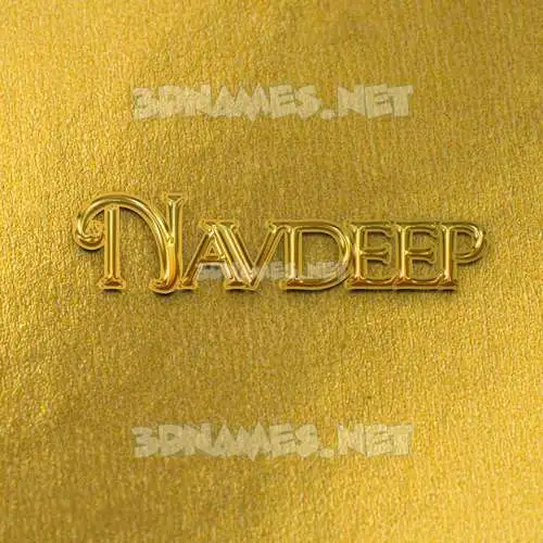 navdeep in All Gold style - 3D name wallpaper