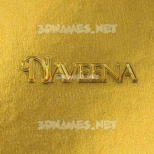 naveena in All Gold style - 3D name wallpaper