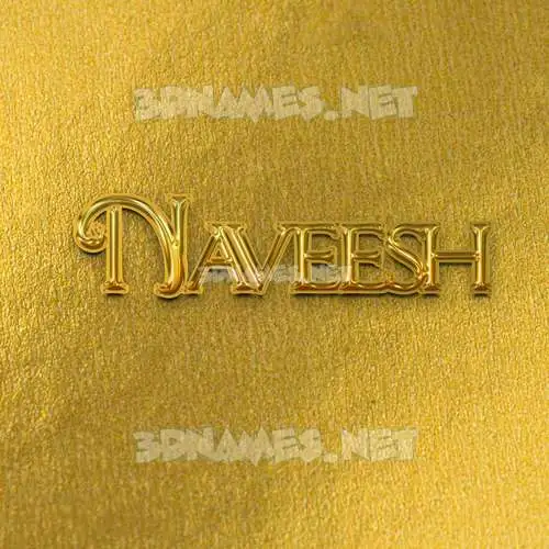 naveesh in All Gold style - 3D name wallpaper naveesh in All Gold style - 3D name wallpaper
