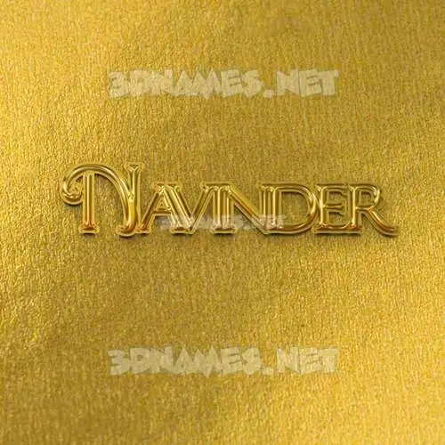 navinder in All Gold style - 3D name wallpaper