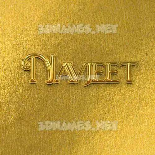 navjeet in All Gold style - 3D name wallpaper