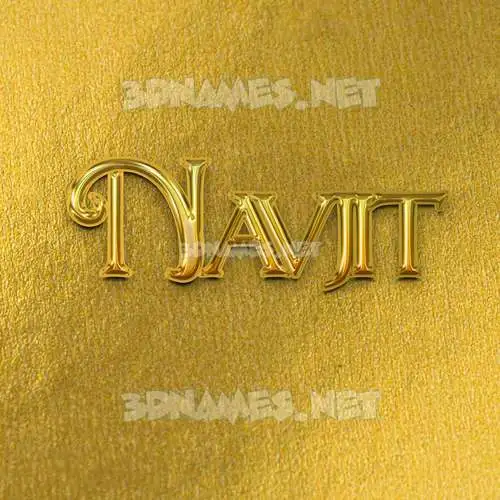 navjit in All Gold style - 3D name wallpaper