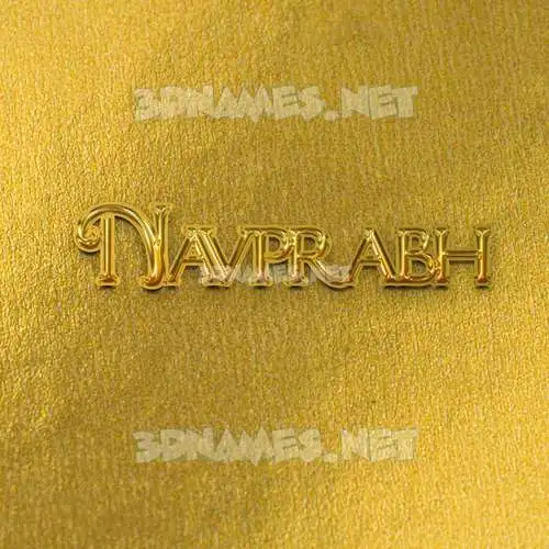 navprabh in All Gold style - 3D name wallpaper