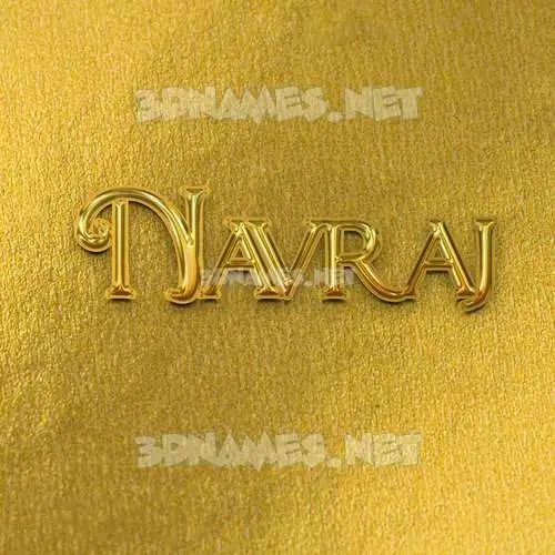 navraj in All Gold style - 3D name wallpaper