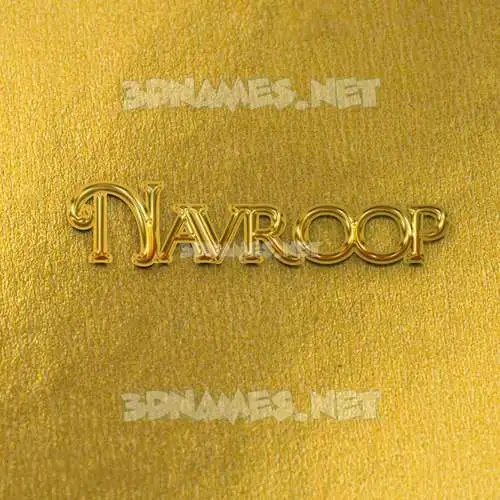 navroop in All Gold style - 3D name wallpaper