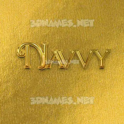 navvy in All Gold style - 3D name wallpaper