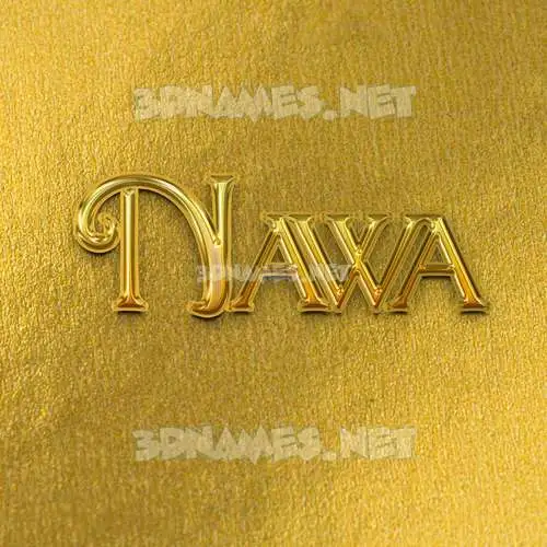 nawa in All Gold style - 3D name wallpaper nawa in All Gold style - 3D name wallpaper