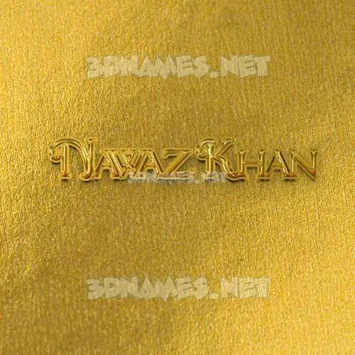 nawaz khan in All Gold style - 3D name wallpaper nawaz khan in All Gold style - 3D name wallpaper