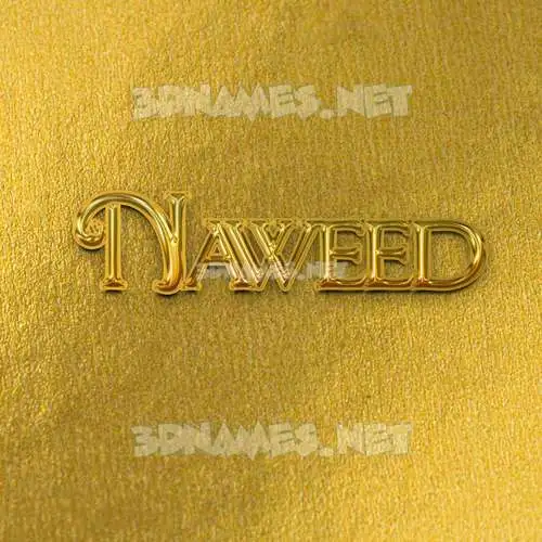 naweed in All Gold style - 3D name wallpaper naweed in All Gold style - 3D name wallpaper