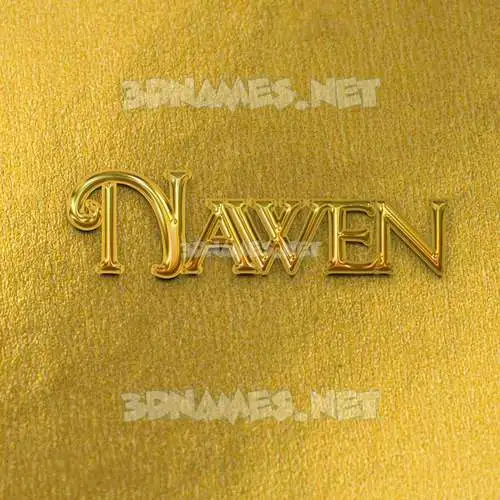 nawen in All Gold style - 3D name wallpaper nawen in All Gold style - 3D name wallpaper