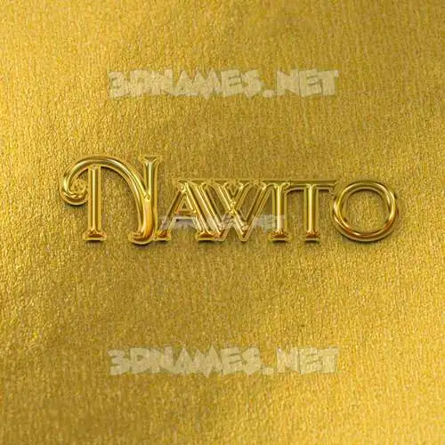 nawito in All Gold style - 3D name wallpaper