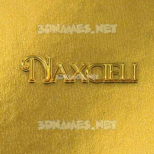 naxcieli in All Gold style - 3D name wallpaper naxcieli in All Gold style - 3D name wallpaper