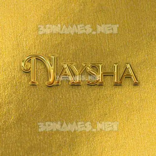 naysha in All Gold style - 3D name wallpaper naysha in All Gold style - 3D name wallpaper