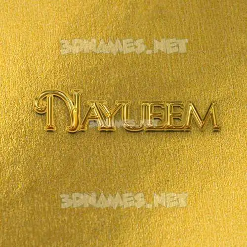 nayueem in All Gold style - 3D name wallpaper