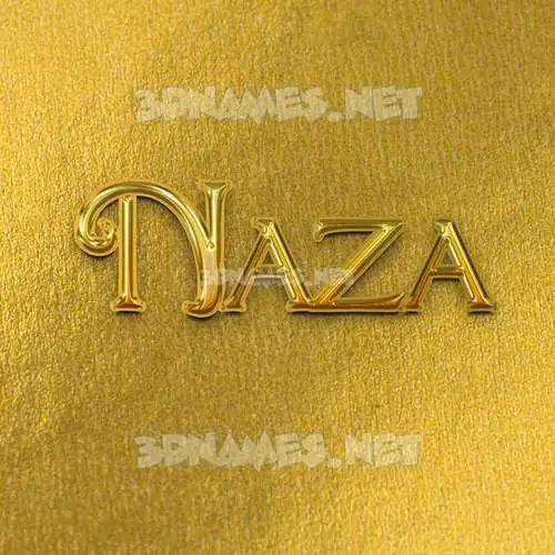 naza in All Gold style - 3D name wallpaper naza in All Gold style - 3D name wallpaper