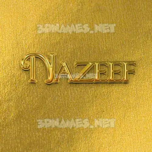 nazeef in All Gold style - 3D name wallpaper nazeef in All Gold style - 3D name wallpaper