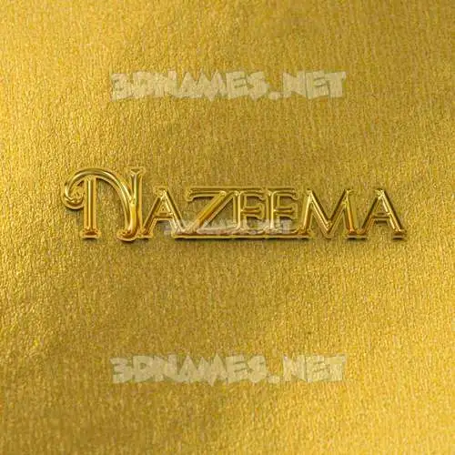 nazeema in All Gold style - 3D name wallpaper