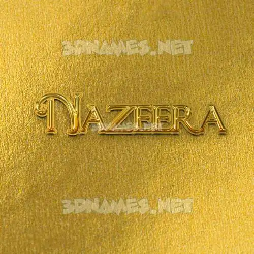 nazeera in All Gold style - 3D name wallpaper nazeera in All Gold style - 3D name wallpaper