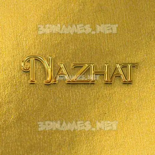 nazhat in All Gold style - 3D name wallpaper nazhat in All Gold style - 3D name wallpaper