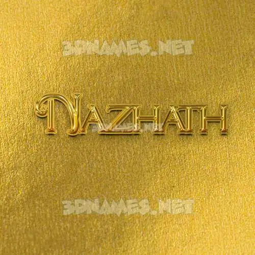 nazhath in All Gold style - 3D name wallpaper nazhath in All Gold style - 3D name wallpaper